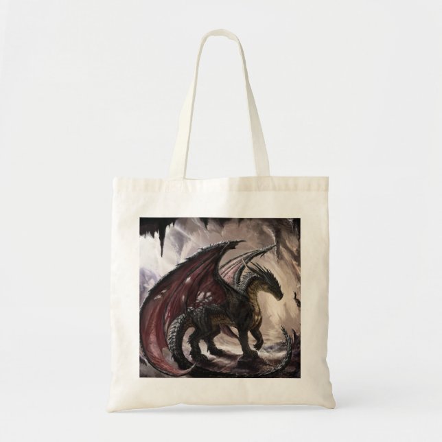 Tote Bag Dragon dans la grotte (Devant)