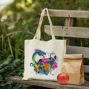 Tote Bag Dragon d'eau chinois Poisson Koi