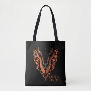 Tote Bag Dragon en flammes derrière l'épée