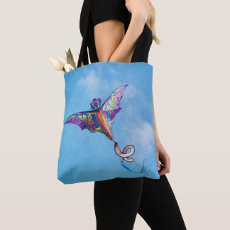 Tote Bag Dragon Kite Digital Art