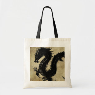 Tote Bag Dragon noir