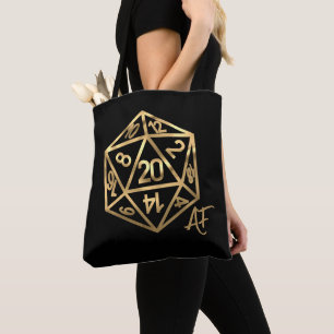 Tote Bag Dragon RPG   Pipe Imaginaire Or PnP Jeu Dice