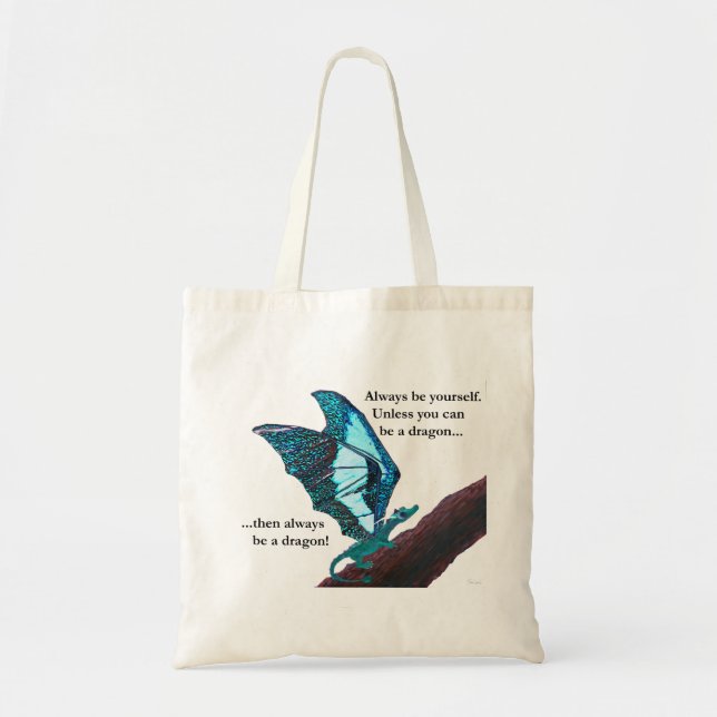 Tote Bag Dragon sur la branche (Devant)