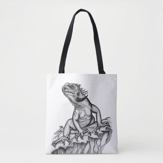 Tote Bag Dragon sur le rocher (Devant)