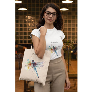 Tote Bag Dragonfly colorée personnalisable