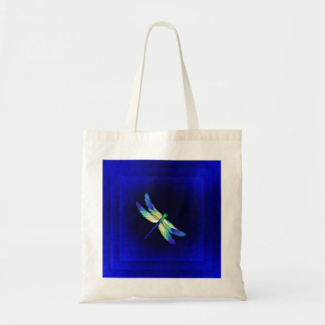 Tote Bag Dragonfly Electric Blue - Personnalisez avec le no (Devant)