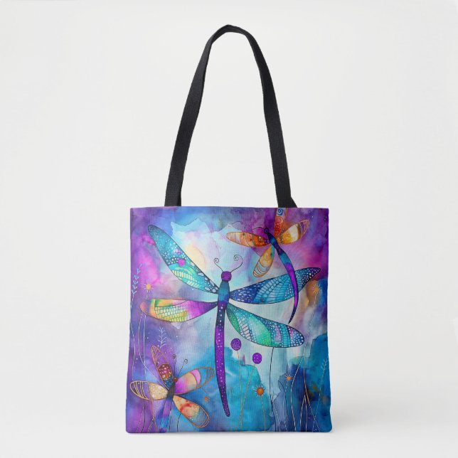 Tote Bag Dragonfly Garden Blues 1 (Devant)