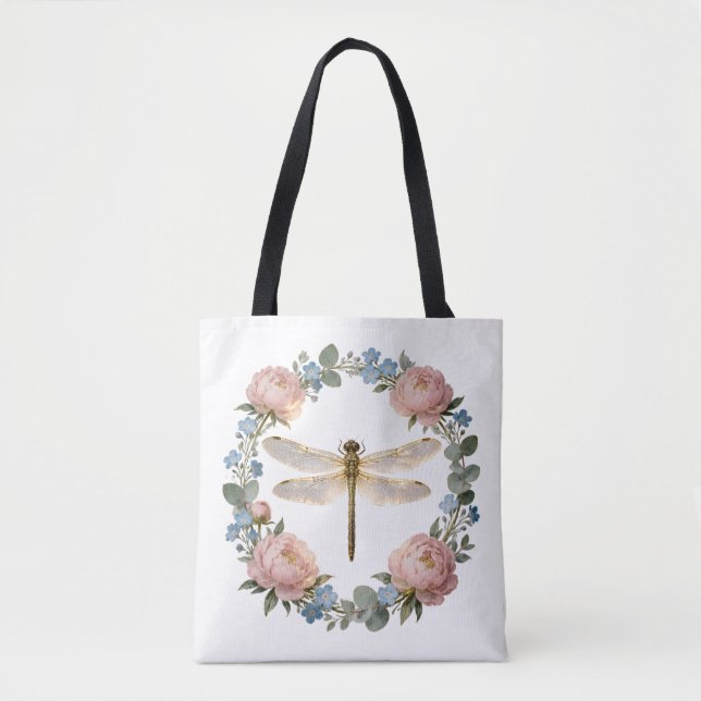Tote Bag Dragonflye d'art à la lueur éthérée (Devant)