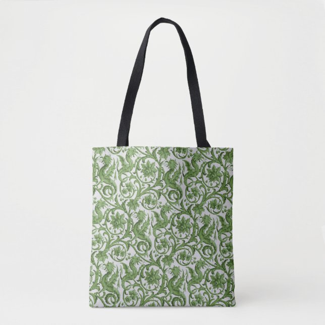 Tote Bag Dragons à Féeries vertes Fourre-tout (Devant)