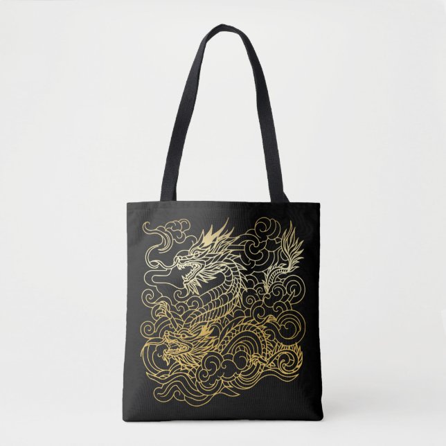 Tote Bag Dragons chinois (Devant)