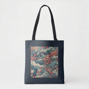 Tote Bag Dragons japonais de tatouage Art