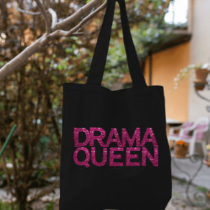 Tote Bag Drama Queen Hot Pink Parties scintillant