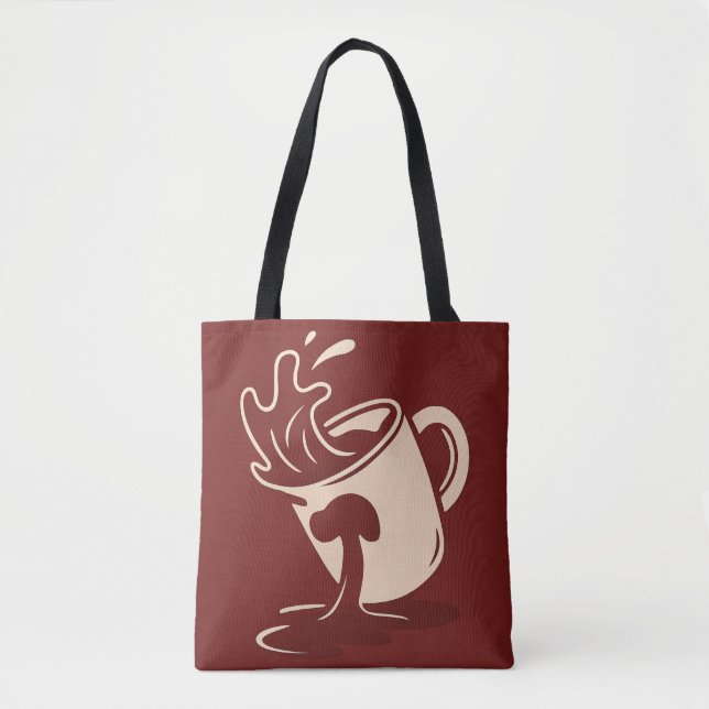 Tote Bag Drame déversé - Illustration de la Mug de café art (Devant)
