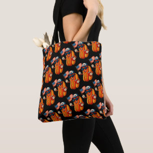 Tote Bag Drapeau 4 juillet Hotdog Funny Patriotique USA
