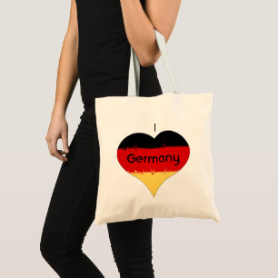 Tote Bag Drapeau allemand I Heart Allemagne