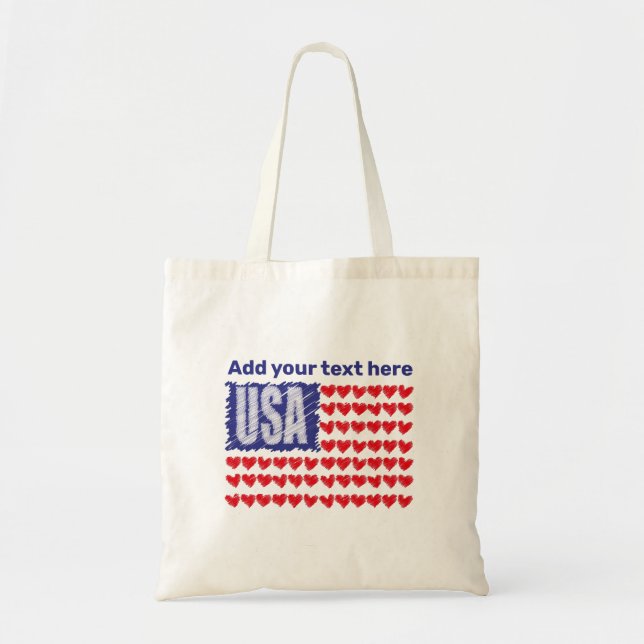 Tote Bag Drapeau américain (Devant)