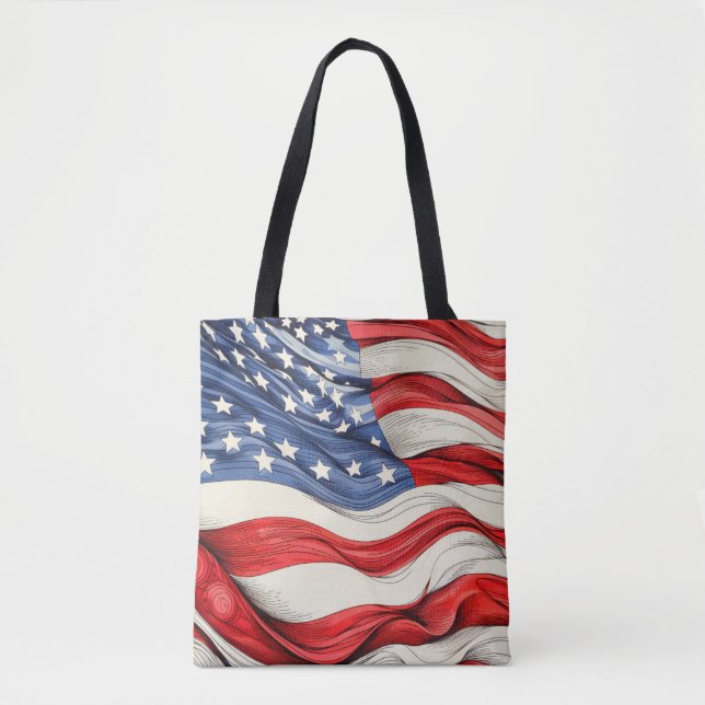 Tote Bag Drapeau américain (Devant)