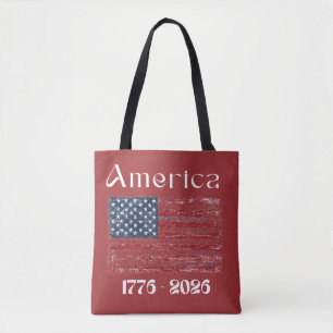 Tote Bag Drapeau américain 1776 à 2026 États-Unis 250e anni