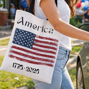Tote Bag Drapeau américain 1776 à 2026 États-Unis 250e anni