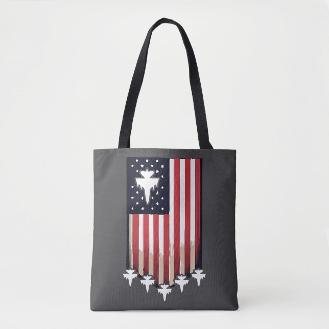 Tote Bag Drapeau Américain 4 juillet-65079 (Devant)