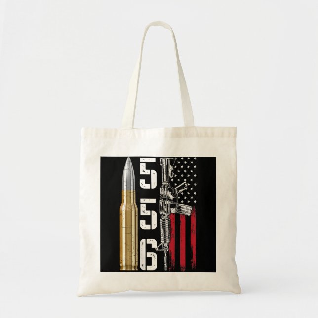 Tote Bag Drapeau Américain Ar-15 Ar15 Rifle Sling Gift Gun  (Devant)