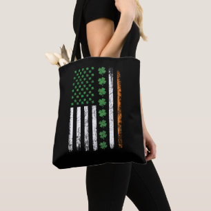 Tote Bag Drapeau américain avec Jour de la Saint Patrick Sh