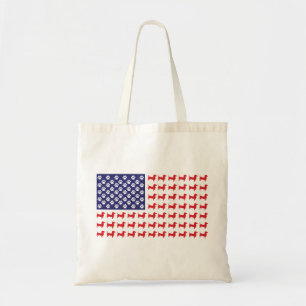Tote Bag Drapeau américain-Dachshund
