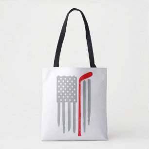Tote Bag Drapeau américain de hockey