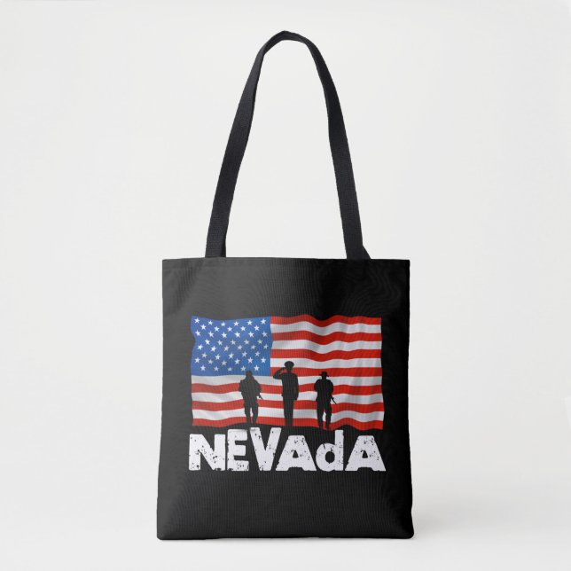 Tote Bag Drapeau américain de la ville Nevada (Devant)