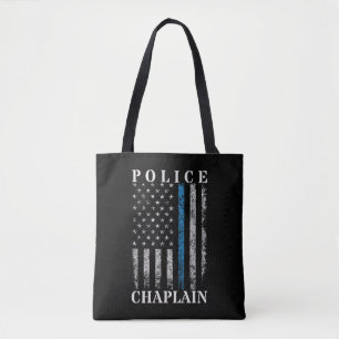 Tote Bag Drapeau américain de l'aumônier de police