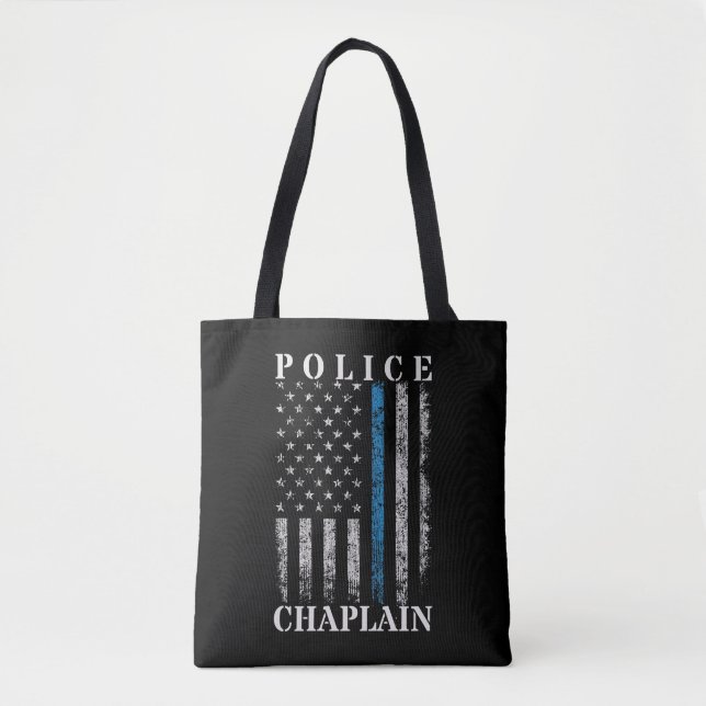 Tote Bag Drapeau américain de l'aumônier de police (Devant)