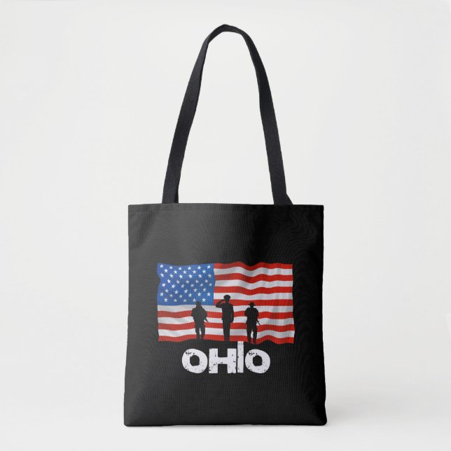 Tote Bag Drapeau américain de l'Ohio (Devant)