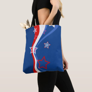 Tote Bag Drapeau américain design moderne abstrait
