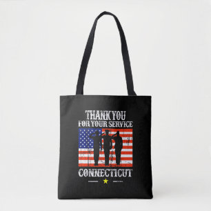 Tote Bag Drapeau américain du Connecticut - États-Unis Conn