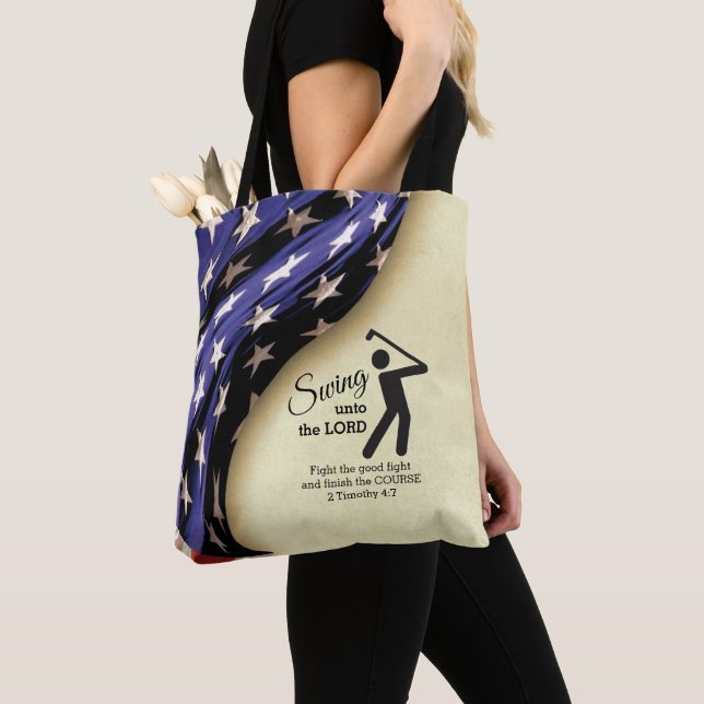 Tote Bag Drapeau américain élégant (De près)