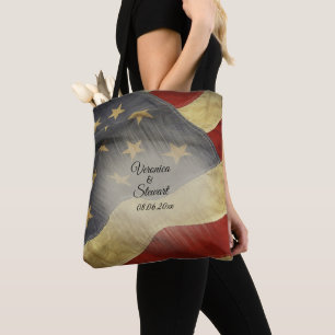 Tote Bag Drapeau américain en détresse
