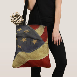 Tote Bag Drapeau américain en détresse