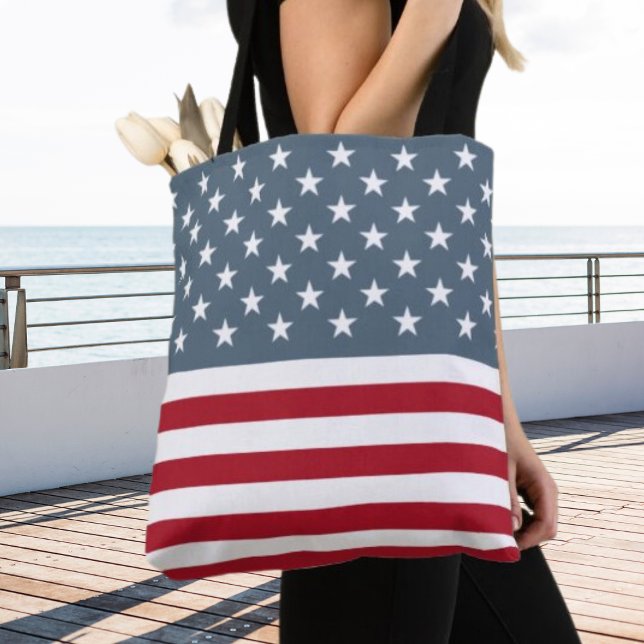Tote Bag Drapeau américain étoiles et rayures patriotique (Créateur téléchargé)