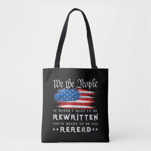Tote Bag Drapeau américain La constitution des États-Unis d