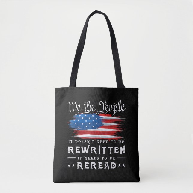 Tote Bag Drapeau américain La constitution des États-Unis d (Devant)