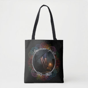 Tote Bag Drapeau Américain Patriotique 1776 - 2026 Voyage