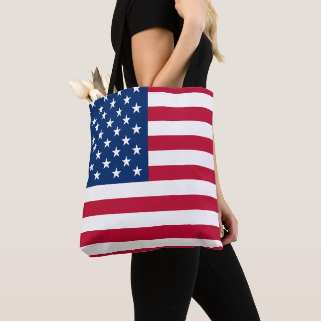 Tote Bag Drapeau américain patriotique Drapeau américain ét (De près)