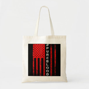Tote Bag Drapeau américain PUREBLOOD I Am Pure Blood Non Gm