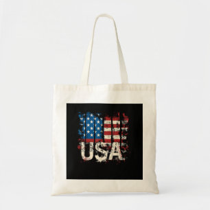 Tote Bag Drapeau américain rétro 4 juillet