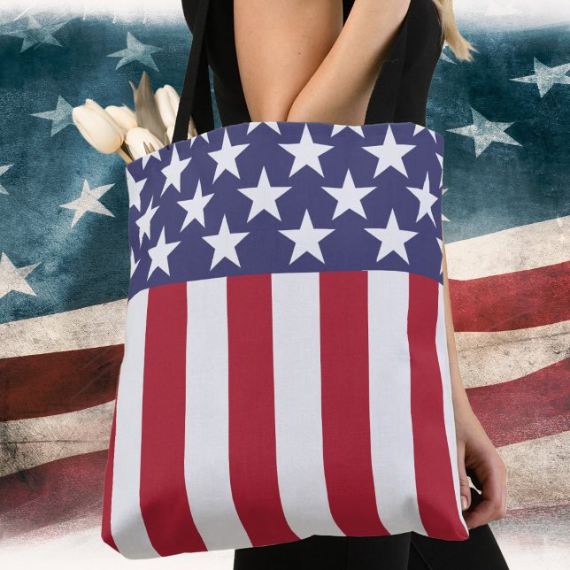 Tote Bag Drapeau américain Stars and Stripes (Créateur téléchargé)