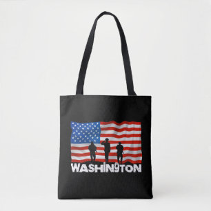 Tote Bag Drapeau américain vintage City Washington