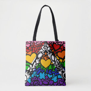 Tote Bag Drapeau arc-en-ciel 8 bandes de la fierté de l'all