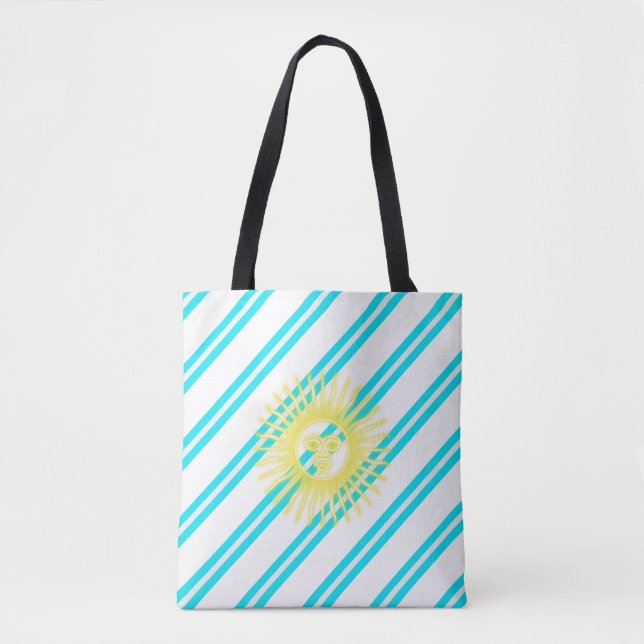 Tote Bag Drapeau argentin de rayures (Devant)