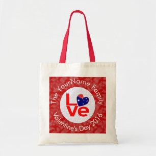 Tote Bag Drapeau australien Red Letters LOVE Drapeau person