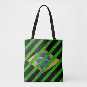 Tote Bag Drapeau brésilien de rayures
